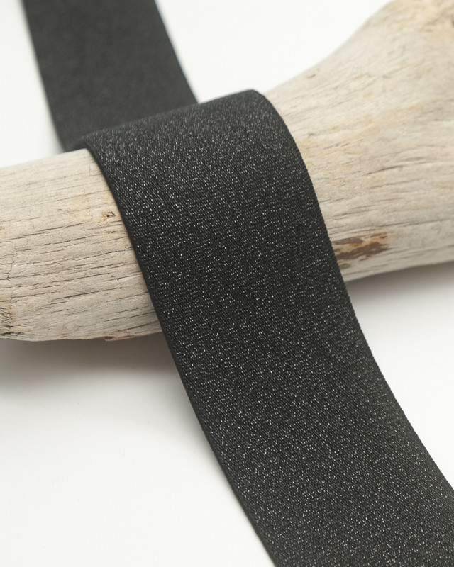 40MM Black Lurex Elastic